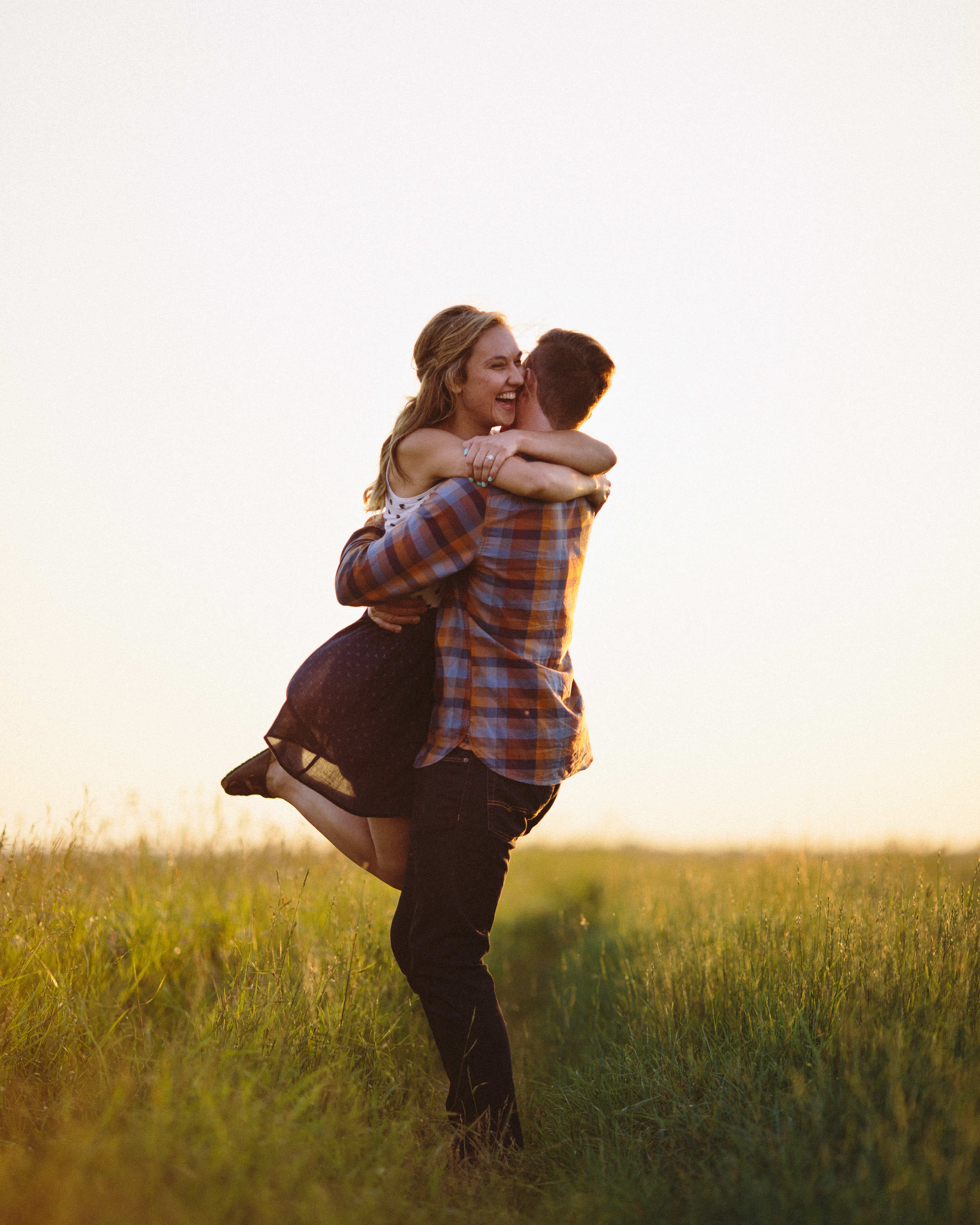 Kara and Brad hugging